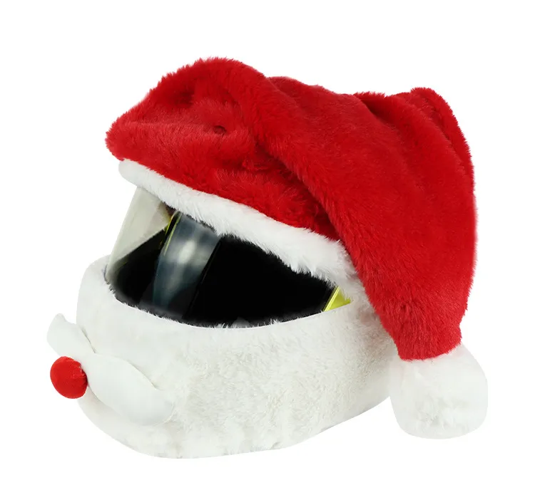 Christmas Motorcycle Helmet Cover Fashion Outdoor Funny Cotton Santa Claus Cute Xmas Motorcycle Helmet Covers w-00998