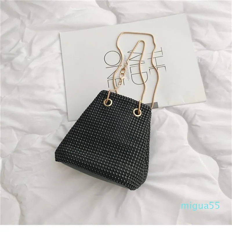 Shoulder Bags Clutch Diamonds Bag Rhinestone Chain Luxury Ladies Purse Handbags Evening/Party/Wedding Sliver Pouch