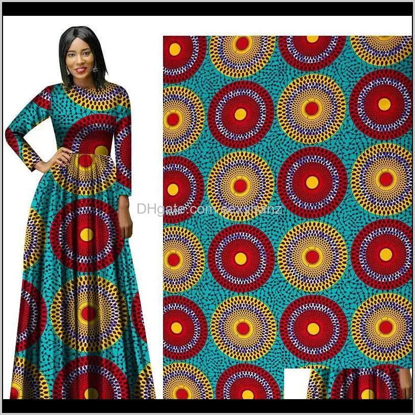 new arrive polyester wax prints fabric ankara binta real wax high quality 6 yards/lot african fabric for party dress