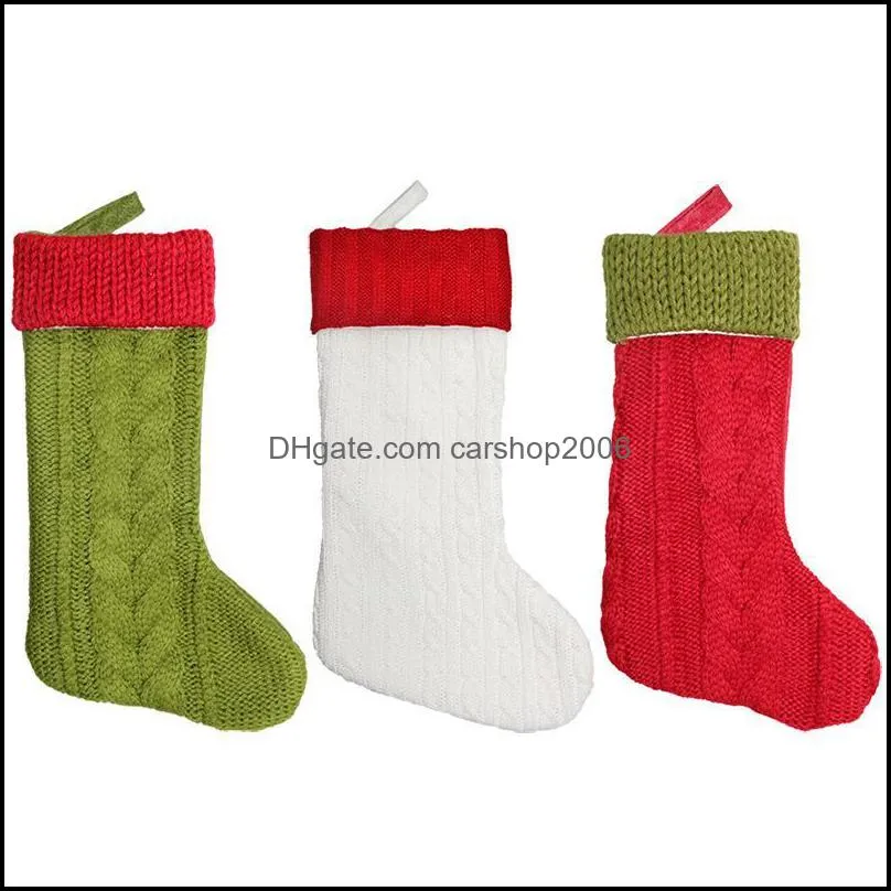 Christmas Stocking Kid Gift Bag Xmas Sock Candy Bag Christmas Tree Pendant Stocking Christmas Ornament Xmas Party Decoration VT0626