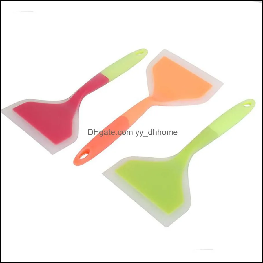 Silicone Spatula Wide Turner Pancakes Fried Shovel Tamagoyaki Omelette Pan Turners Kitchen Scraper Cooking Utensil JK2007KD