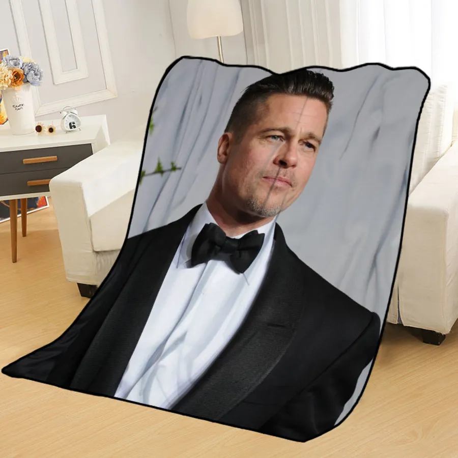 Custom Brad Pitt Blankets For Beds Throw Blanket Soft Summer Anime