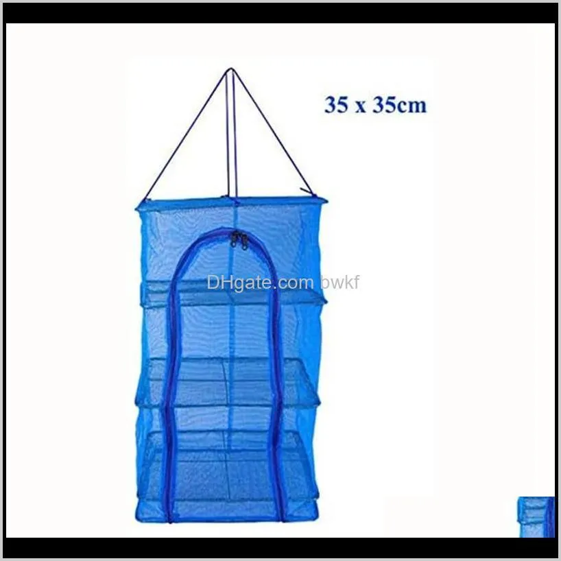 1pcs foldable 4 layers drying rack for vegetable fish dishes mesh hanging drying net hanging