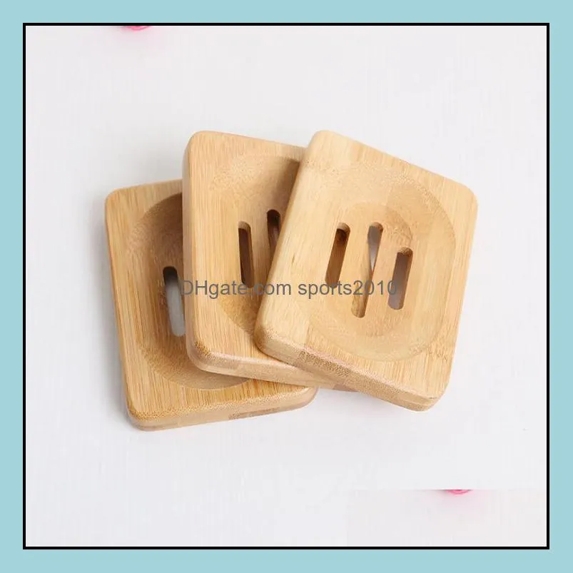 Bathroom Natural Bamboo Wood Storage Holder Bath Shower Plate Soap Dish Bamboo Soap Dish tray Holder Free shipping LX1931