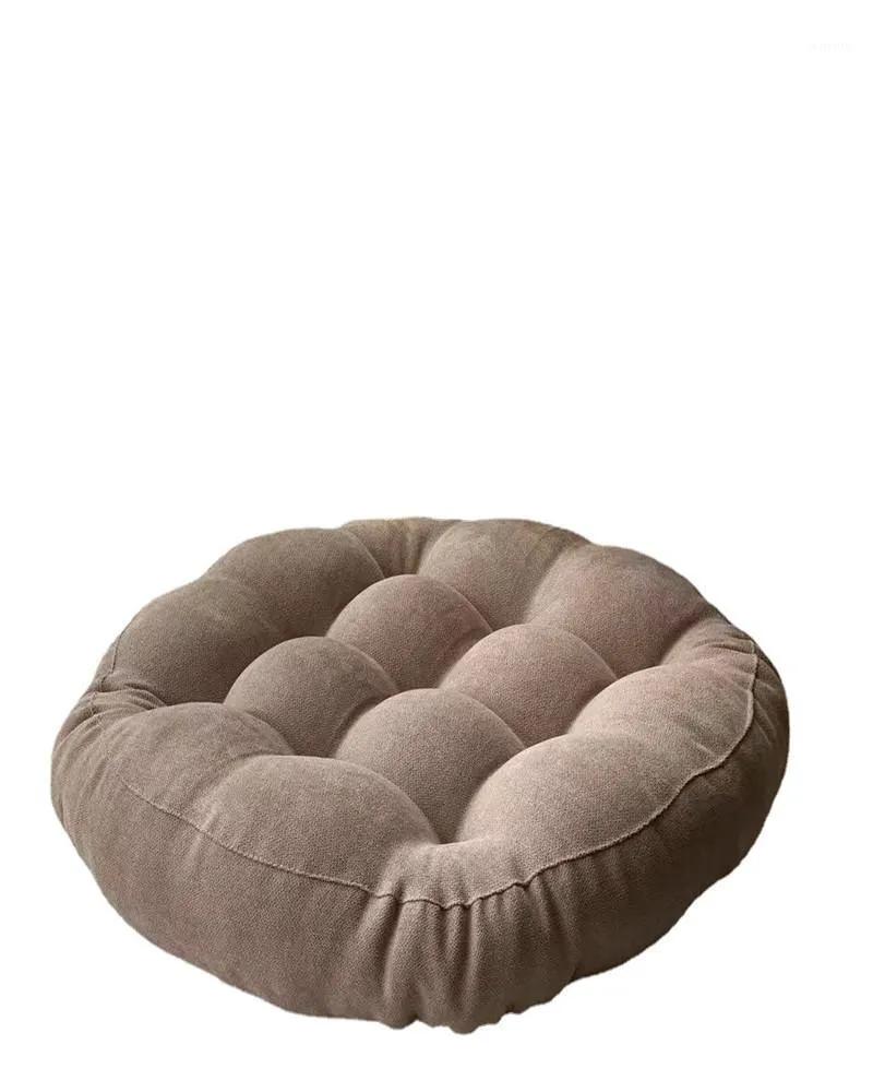 Cushion/Decorative Pillow Warm Thickened Round Solid Color Breathable Chair Cushion Office Japanese Style Sofa Indoor Outdoor Garden Hip Win