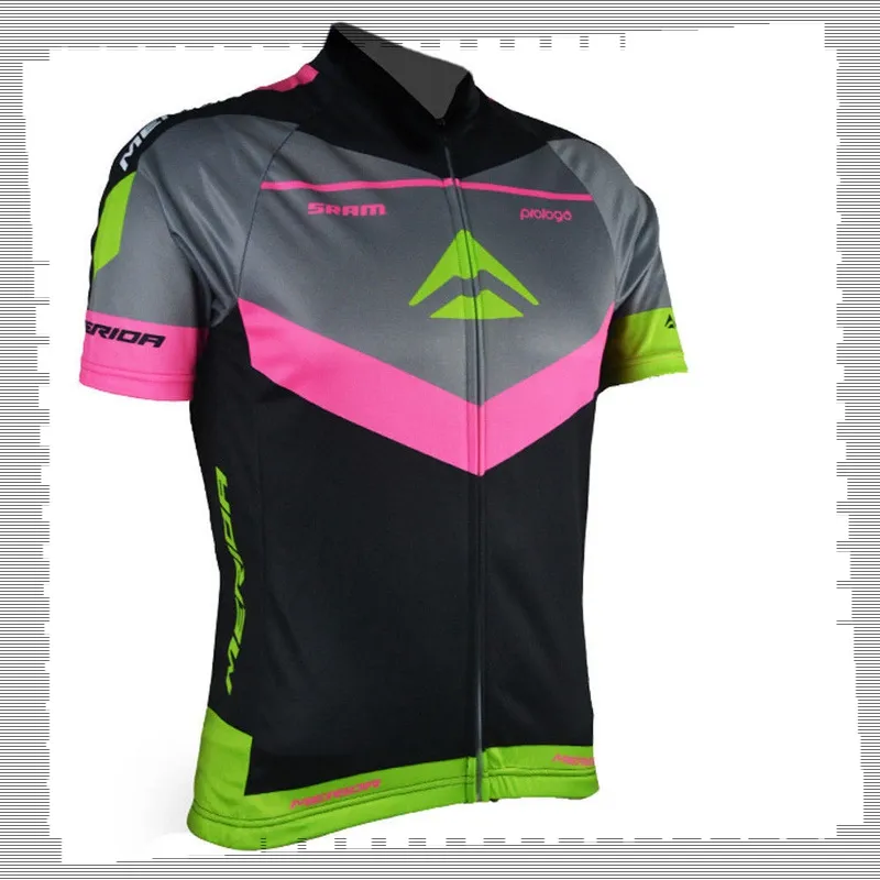 Jazda na rowerze Jersey Pro Team Merida Mens Lato Szybkie Suche Sporty Jednolite Koszulki Rowerowe Road Rower Topy Racing Odzież Outdoor Sportswear Y21041222