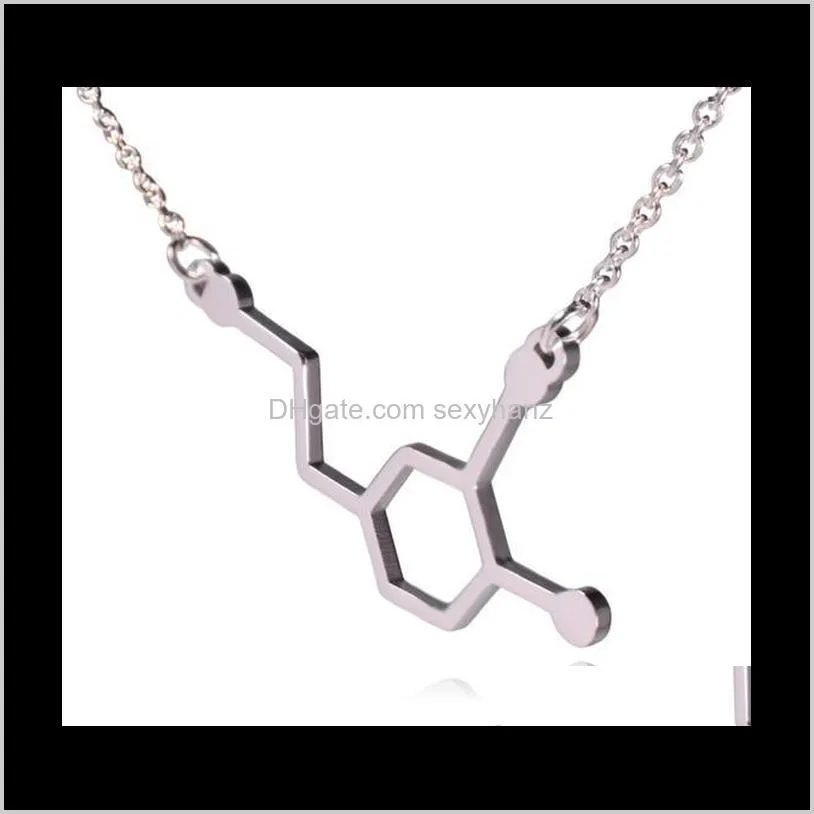 10pcs dopamine molecules necklace chemical formula necklace hormone molecular structure 5-ht pendant necklace nurse jewelry