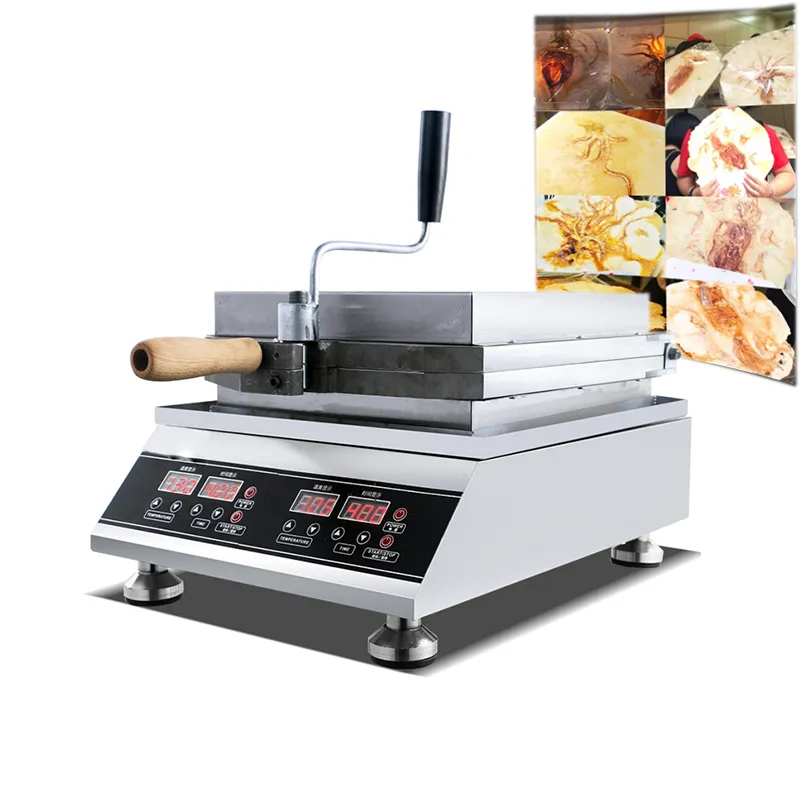 Kommersiell fisk Fossil Cake Maker Seafood Pannkaka Machine Octopus Senbei Machine