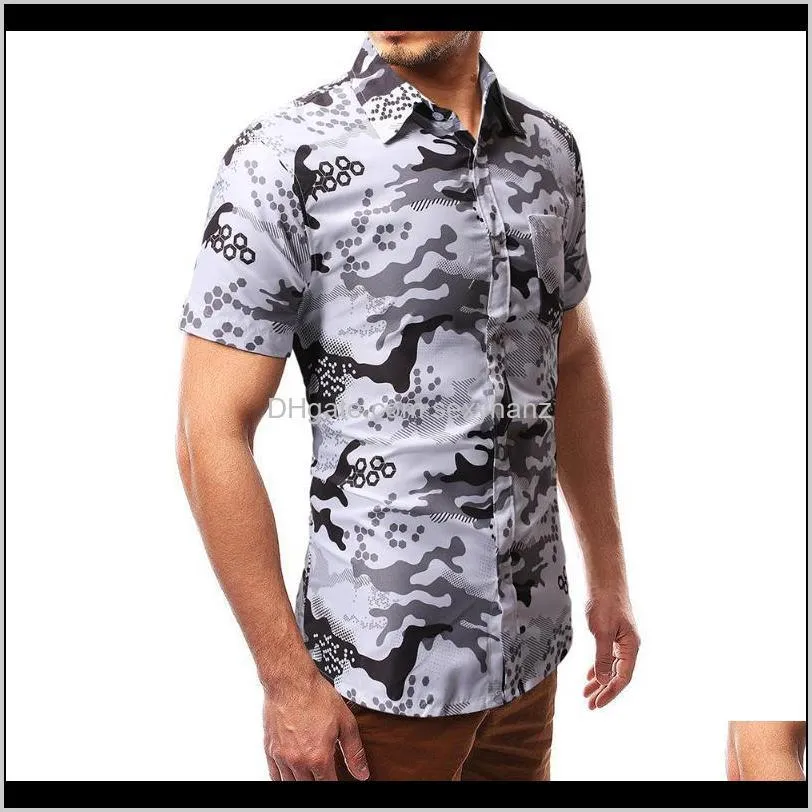mens colorful splatter paint pattern print shirt brand design slim fit short sleeve chemise homme fashion splash ink shirts men