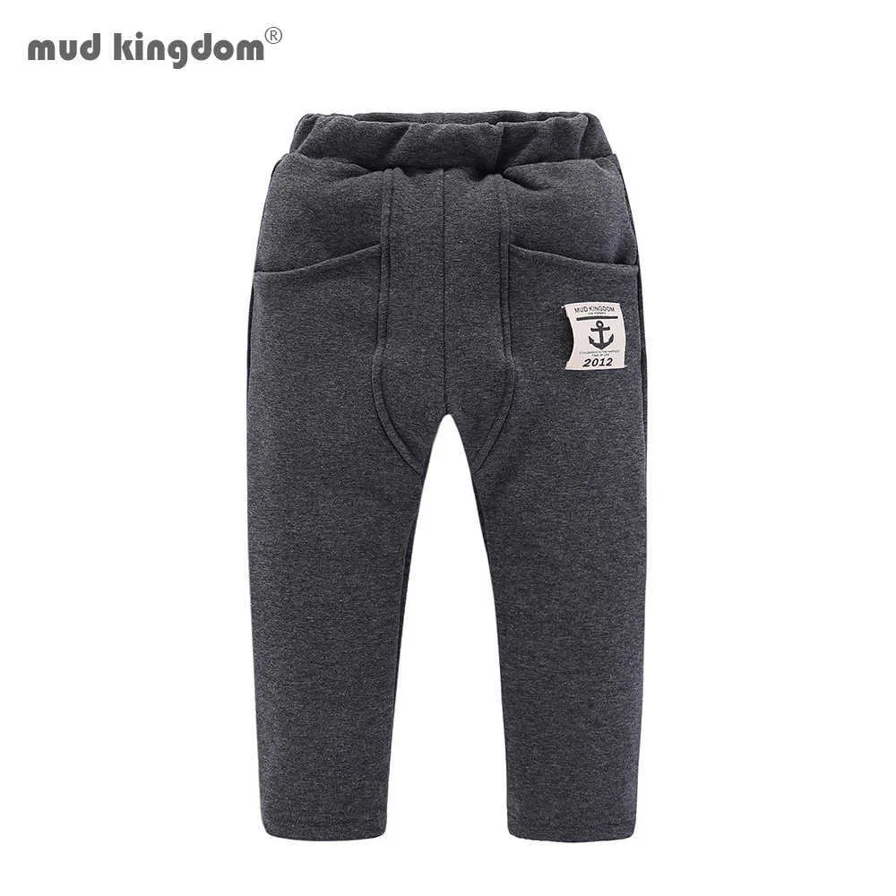 Mudkingdom Ragazzi Pantaloni Inverno Addensare Caldi Pantaloni Moda Casual Elastico in Vita per Vestiti 210615