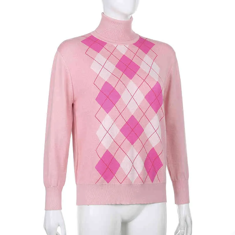 Pink Argyle Sweater (5)