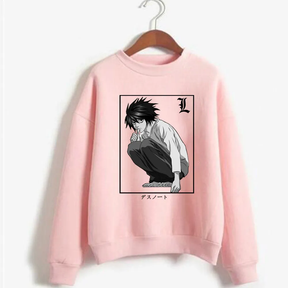 2021 Winter Kleidung Frauen Tops Anime Death Note Hoodie Herbst Langarm Hoodies Pullover Sweatshirt Y0319