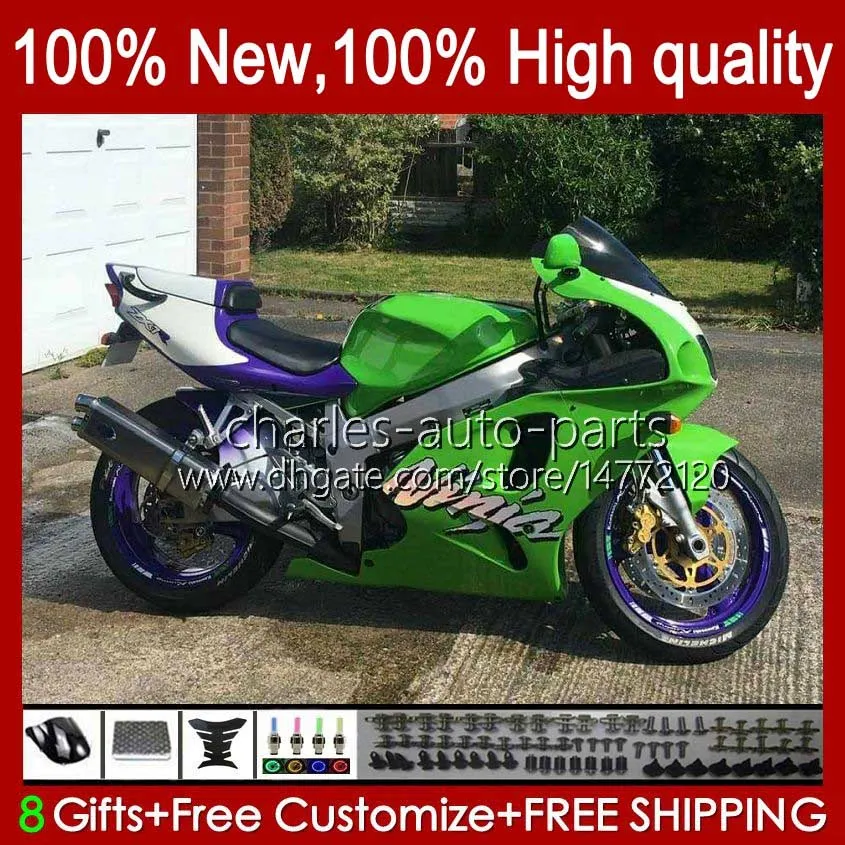 Bodywork Body For KAWASAKI NINJA ZX-750 ZX7R ZX750 ZX 7 R 96 97 98 99 2000 2001 2002 2003 28HC.163 ZX 7R ZX 750 ZX-7R 1996 1997 1998 1999 00 01 02 03 OEM Fairing factory green