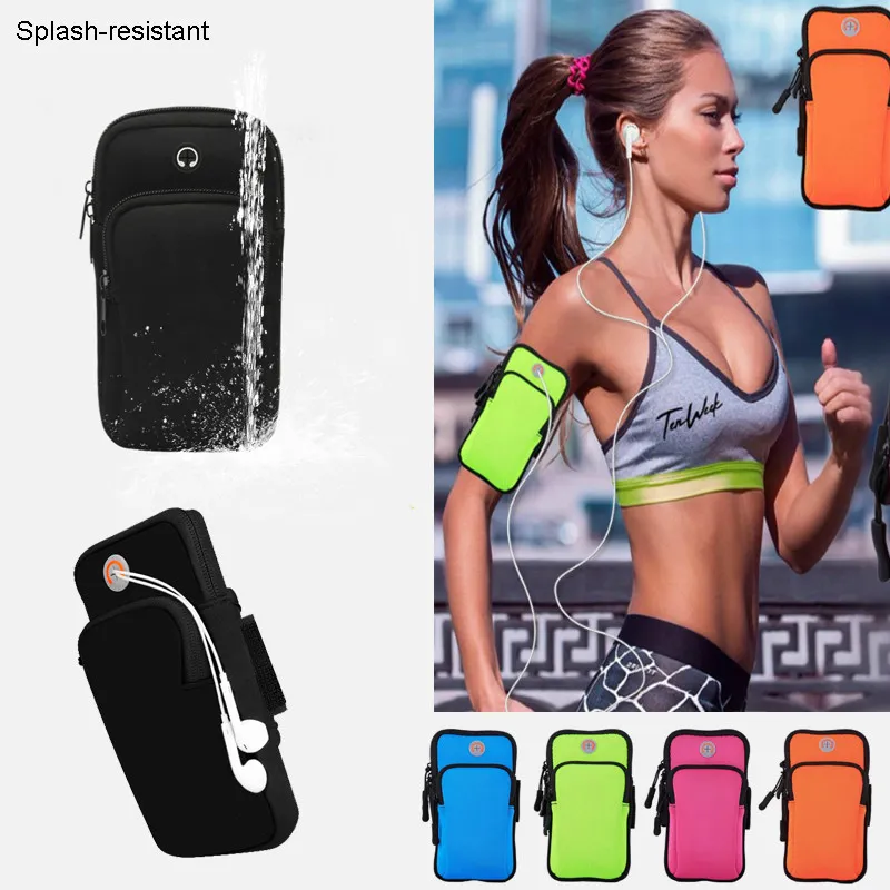 Handytaschen, elastisches Lycra-Laufarmband, Handy-Armpaket, wasserabweisendes oberes Handgelenkband, Handytasche für Sport und Fitness