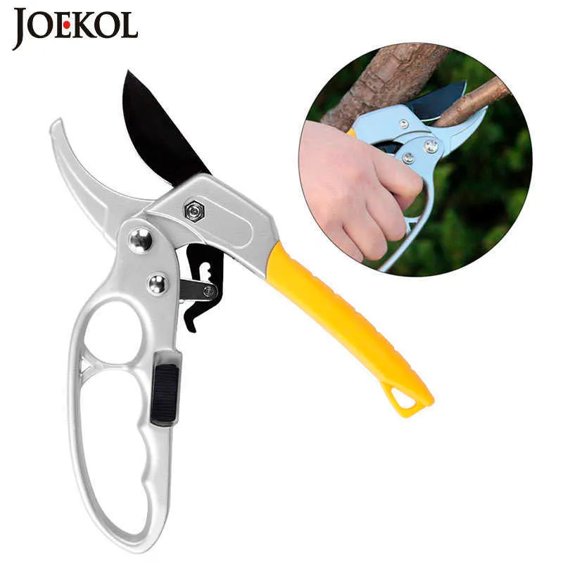 Garden beskärning skjuvning hög kolstål beskärning saxar cutter trädgårdsarbete scissor gren pruner trimmer verktyg 210719