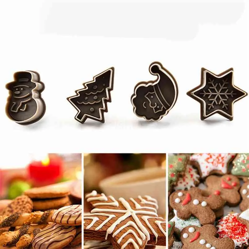 Creative Cookie Mold Fondant Mould Cake Baking Molds Tools Cutter DIY Plastic Dessert Decor Tool 210423