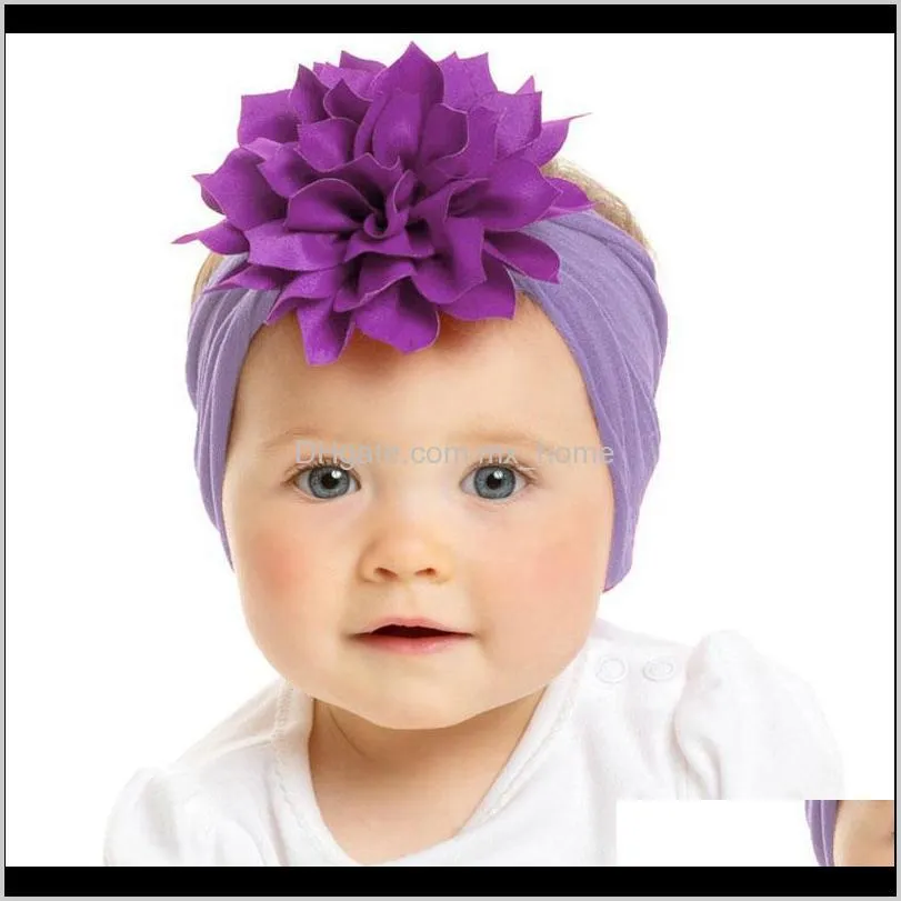 wholesale new baby head flower hair band lotus leaves headbands hair ornaments headdress baby party head flower