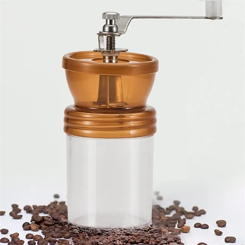 Adjustable Manual Coffee Grinder With Store Bag Washable Portable Acryl ware Beans Grainding Machine 210423
