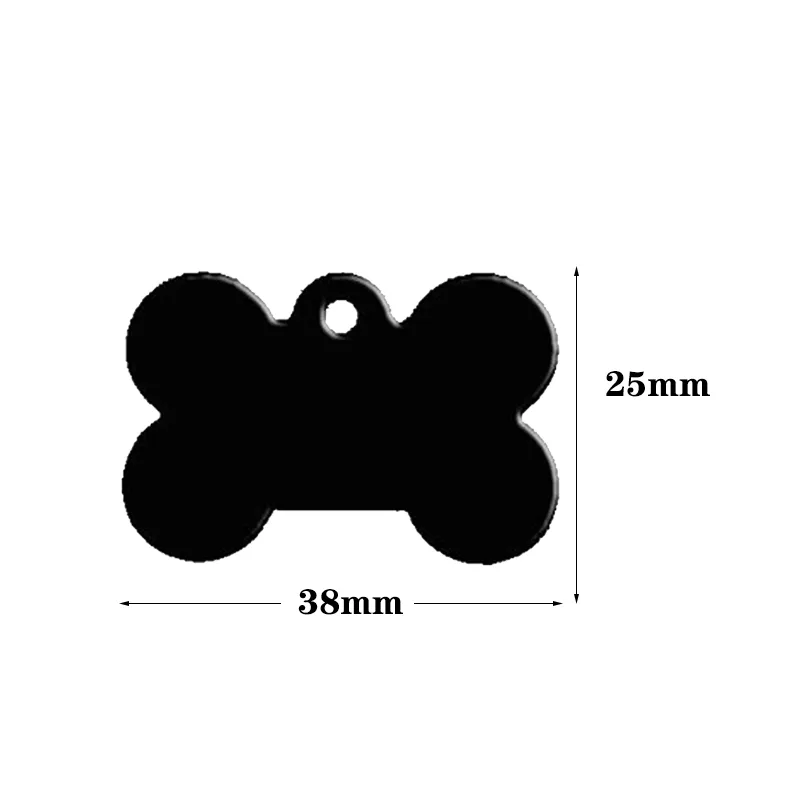 Bone Shape Aluminum Alloy Dog ID Tag Blank and Laser Engravable Pet Tags Pendants 