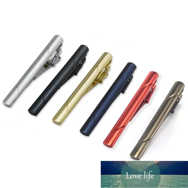 Nouvelles pinces à cravate pour hommes Style de mode Métal Barre de ton bleu Cravate pratique Fermoir Épingle à cravate Homme Cadeau Boutons de manchette pour hommes Prix usine conception experte Qualité Dernière