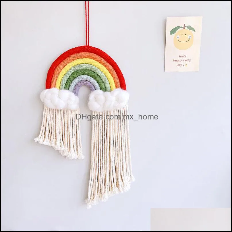 Wall Decor Nursery Store Baby, Kids & Maternity Ins Home Baby Room Rainbow Decoration Pendant Hand Weaving Clouds Tassel Hanging Walls North