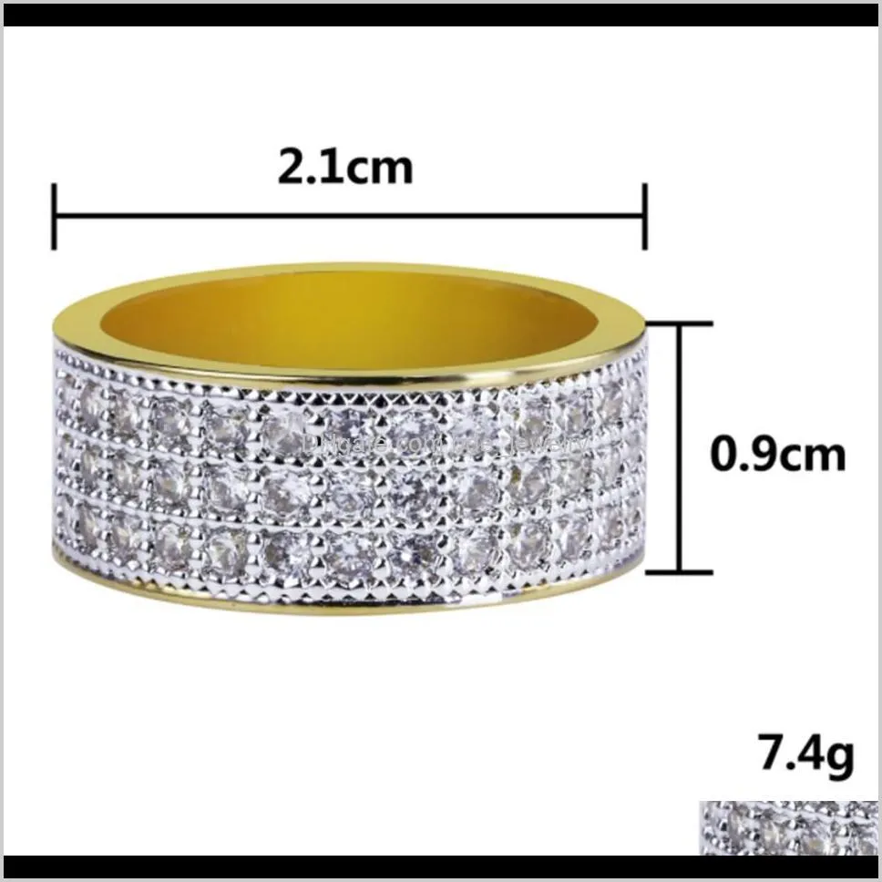 designer luxury 18k gold cz cubic zirconia iced out ring band full diamond hip hop rapper matching rings jewelry gifts for lovers