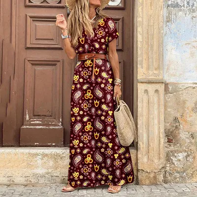 Vintage boho discount maxi dress