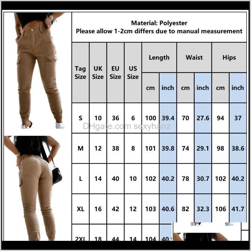 cargo pants for womens 2020 summer khaki casual multi pockets harem tactical trousers joggers long pants harajuku