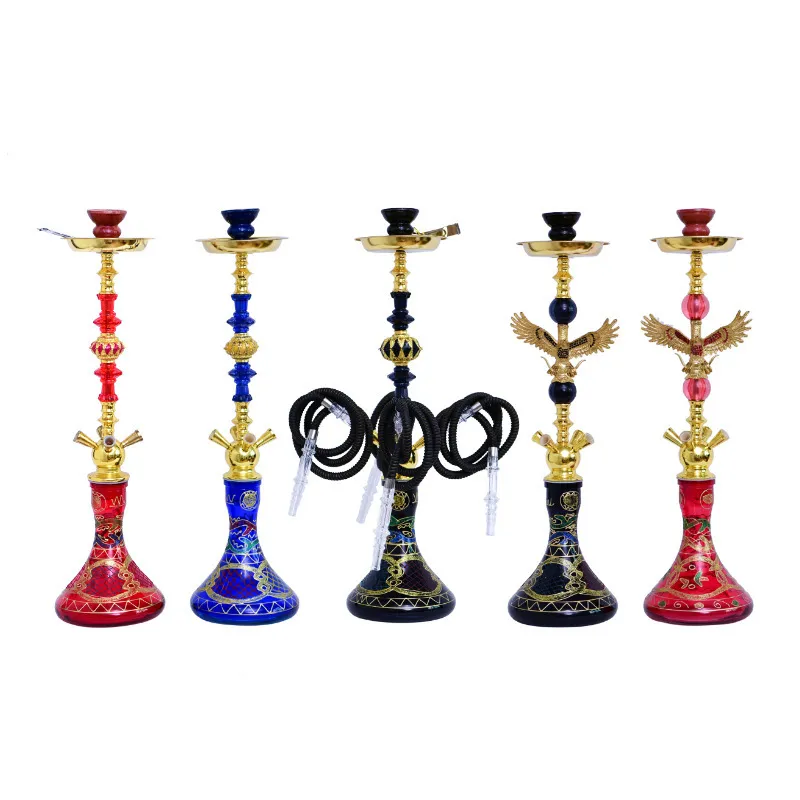 Hookah Set Arabian Large Classic Four Tube Decorative Pot Hookahs From Radiantglass, 28.74