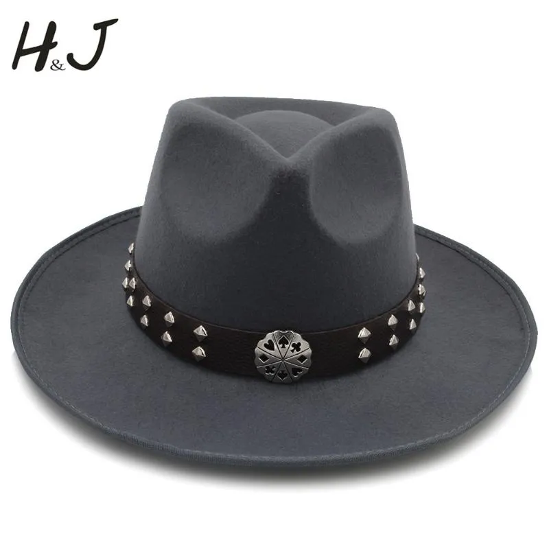 Moda mulheres sentiu fedora chapéu com larga borda lã jazz sombrero senhora fascinator fascinator steampunk cinto stingy chapéus