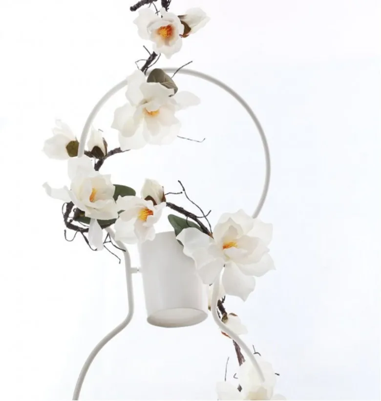 Vine Artificial Magnolia Flower Cane Fake Flower Branches Wedding Flower Wreath String Magnolia Silk Flowers Wedding Decoration