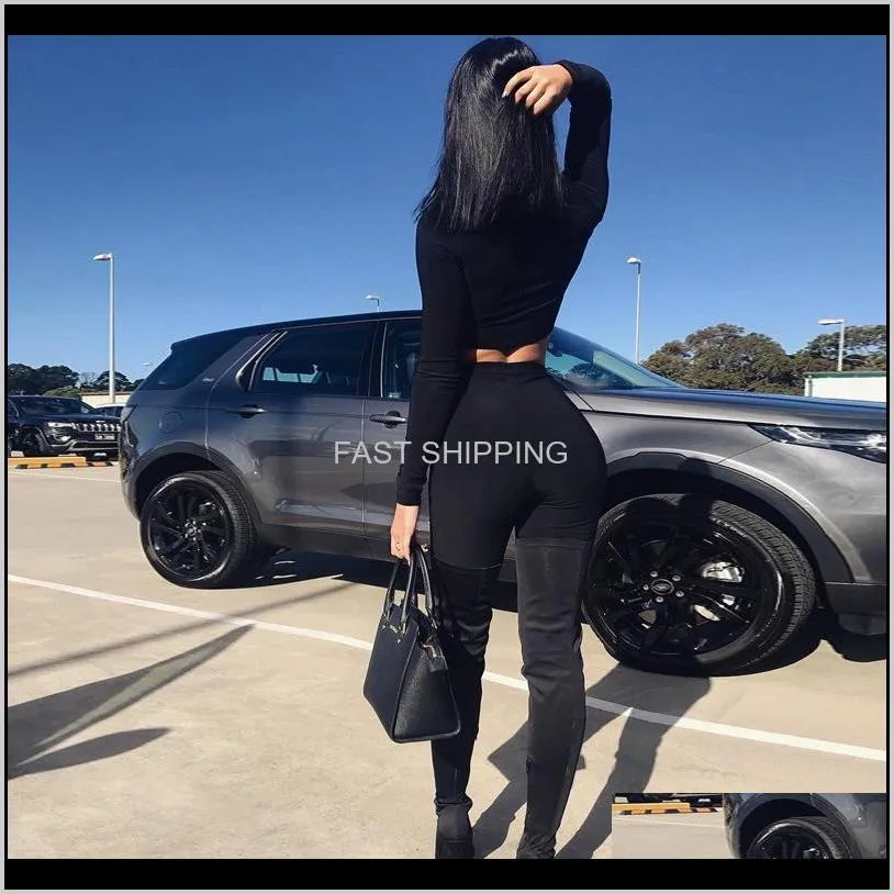 Womens Tracksuits Long Sleeve Tops Shorts