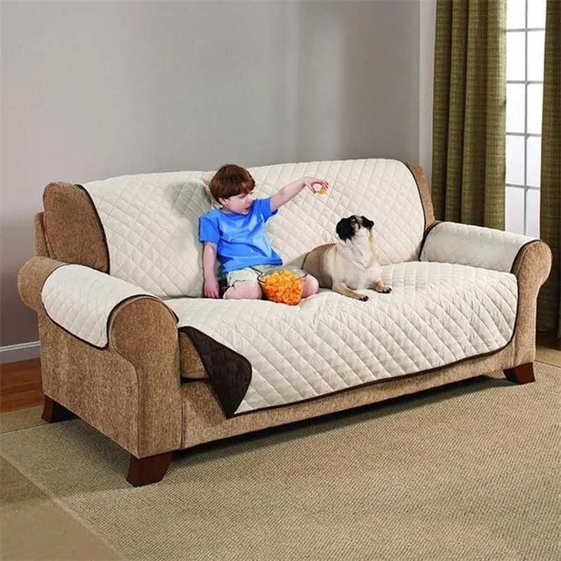 Home sofa kussenhoes jas waterbestendig slijtvast bruin voor huishoudelijk huisdier anti-bite deken reinigingsbenodigdheden 211207