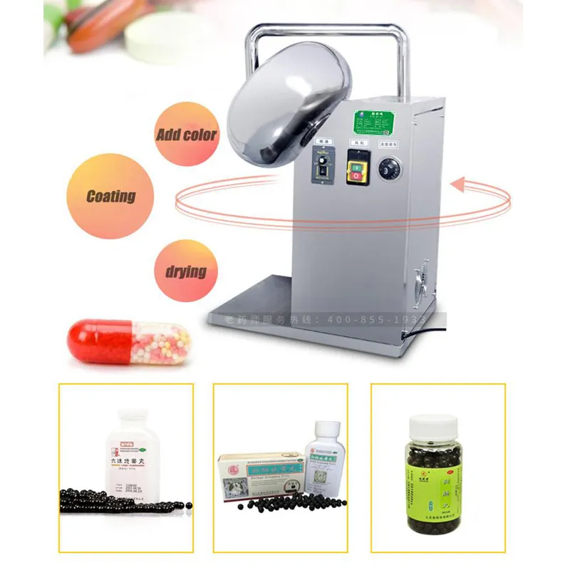 Máquina automática de aço inoxidável para pílulas, amêndoas, açúcar, pipoca, doces, chocolate, revestimento, máquina 7578959