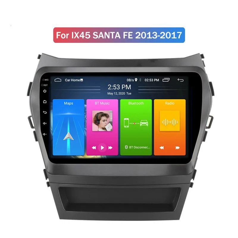 Android Car DVD-spelare GPS-navigering för Hyundai IX45 Santa Fe 2013-2017 Radio Multimedia System