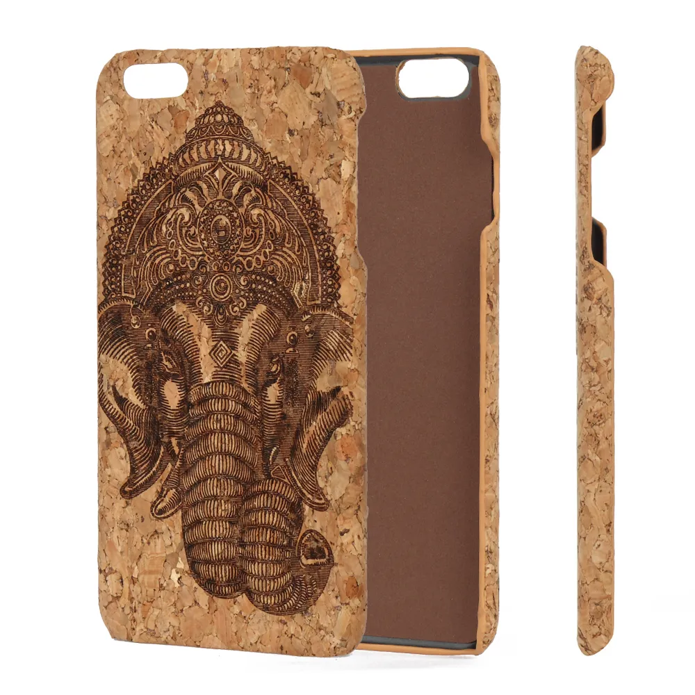 Étuis pour téléphones mobiles étanches pour iPhone 8 9 11 12 XS XR X Max écologique en bois de liège naturel blanc conception personnalisée en relief Logo motif coque arrière coque en gros