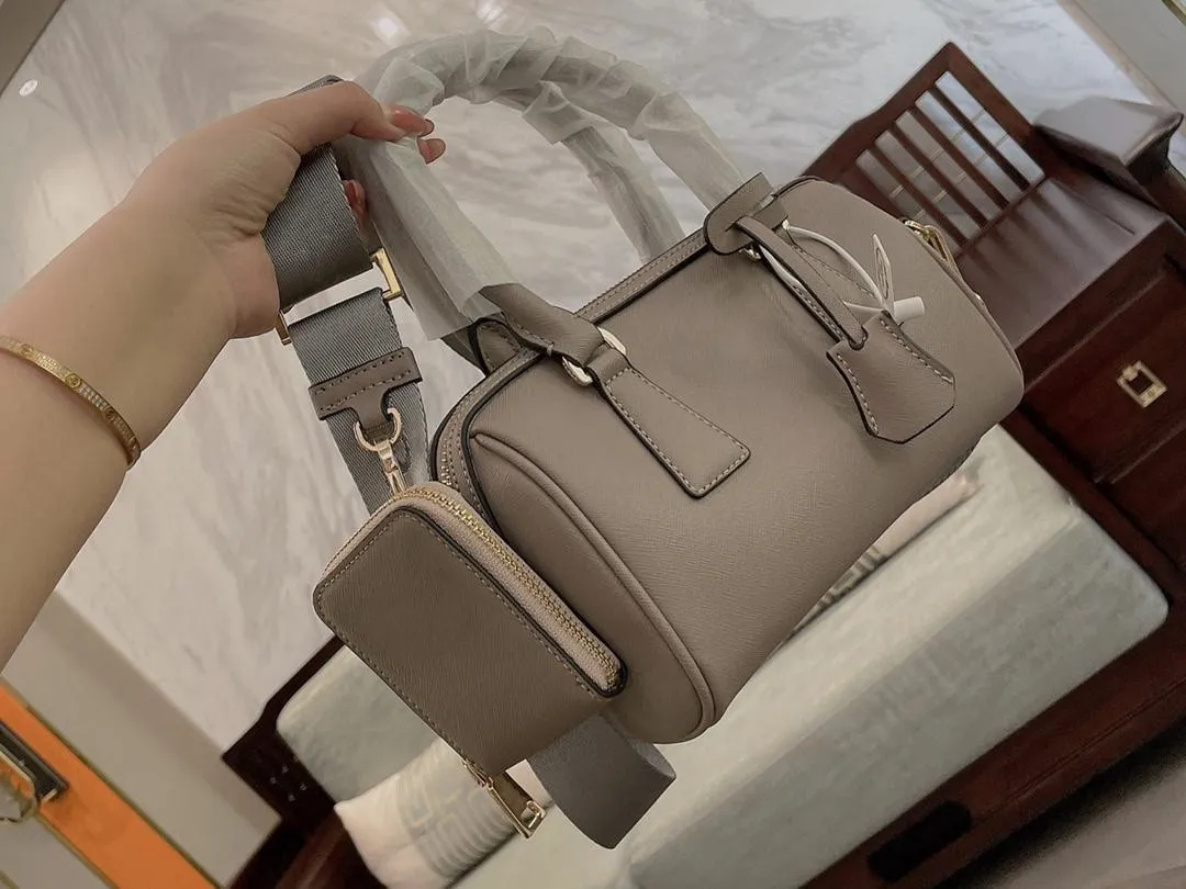 가방 유니esx 카키 가죽 보스턴 2- 인원 베개 쇼핑 다중 기능 소형 용량 휴대용 대각선