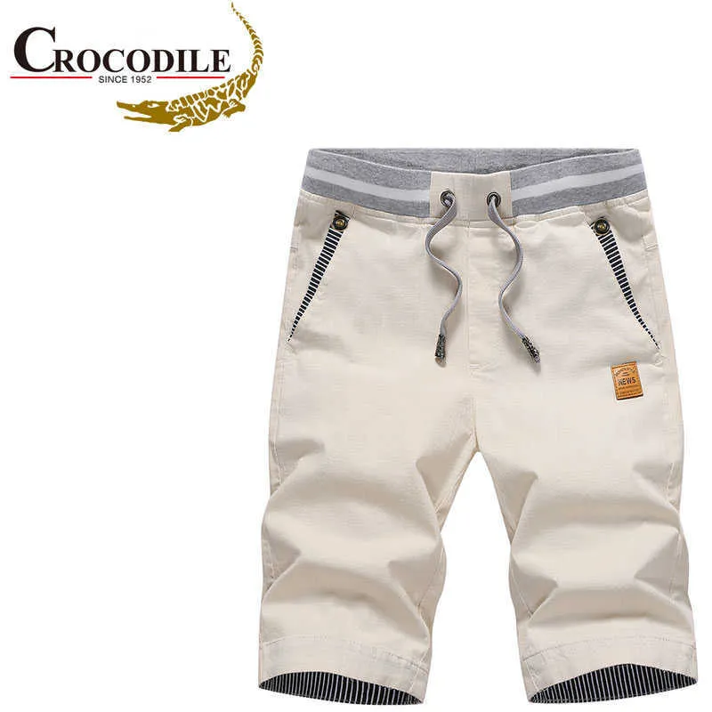 Pantalones cortos de marca para hombre Bermudas de algodón de verano para hombre cintura con cordón informal de talla grande 210714