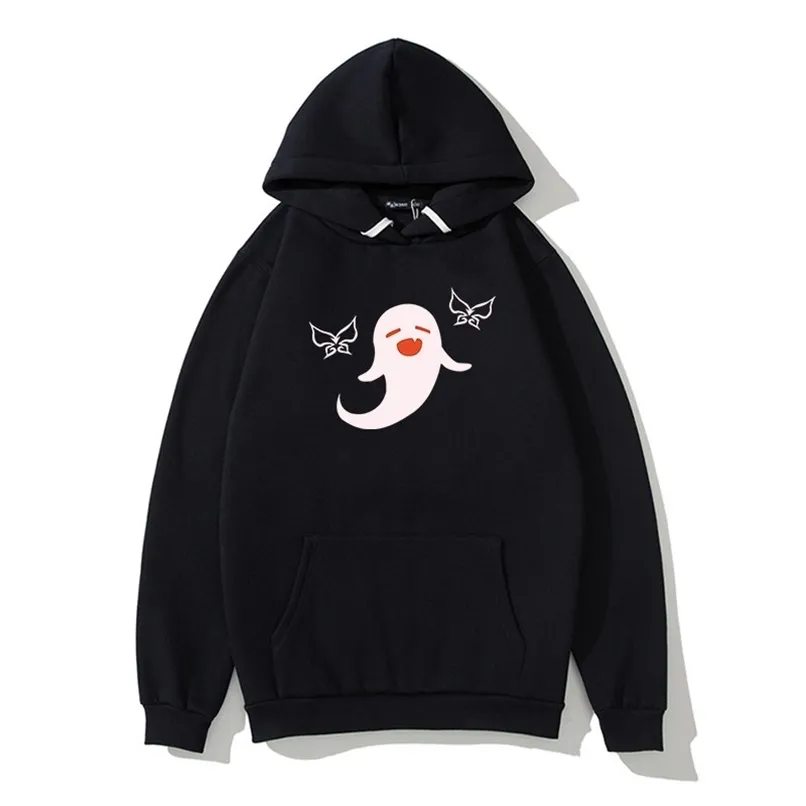 Gensshin Impact Hu Tao Cape Hoodie Kobiety Mężczyźni Kawaii Cartoon Manga Estetyczna gra Streatwear Pullover Harajuku Casual Hi Hop 211104