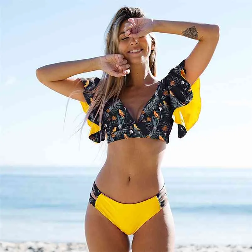 High Waist Bikini Sexy Swimsuit Push Up Plus Size Swimwear Women