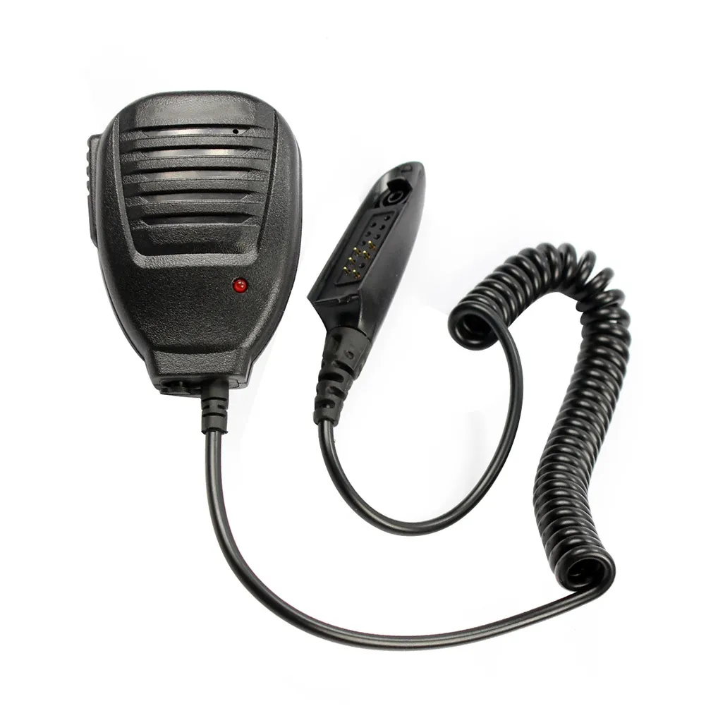 Micrófono de mano piezas de walkie talkie para bf uv9r cable sólido con luz indica accesorios de reemplazo de abrazadera duraderos a prueba de agua