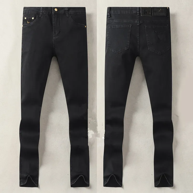 Jeans da uomo Designer Luxury Autunno Fashion Design Colore nero Tessuto elasticizzato Pantaloni dritti Acqua riciclata Semplice Generoso Casual Business Leisure Style Taglia 29-38