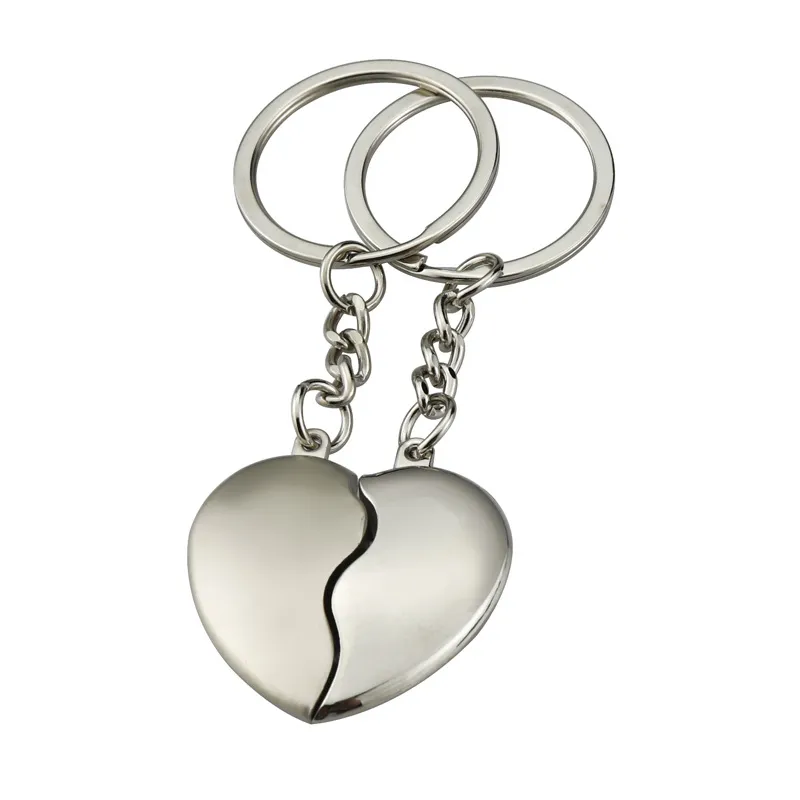 Romantiskt par Keychain Pendant Heart KeyRing Lovers Love Key Chain For Birthday Gift Souvenir Valentinsdag Gåvor