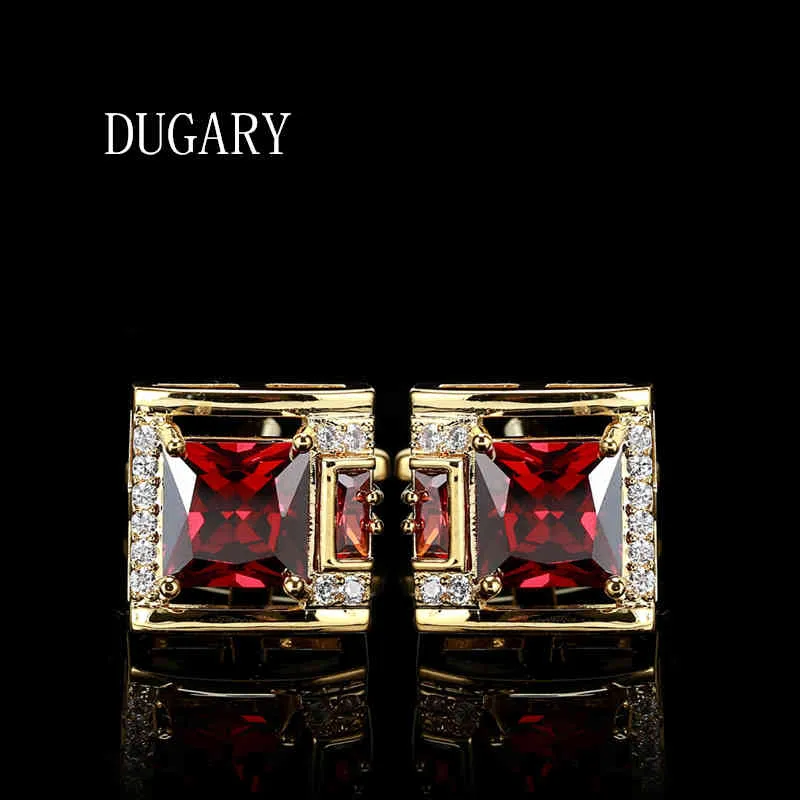 DUGARY 남성용 브랜드 버튼 커프스 단추 용 럭셔리 셔츠 gemelos 고품질 크리스탈 웨딩 abotoaduras Jewelry