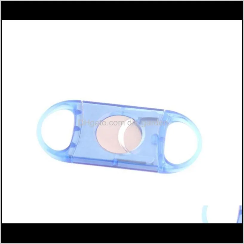 plastic metal cigar cutter portable round head cigar cutter 5 colors optional cigar accessories smoking tool sn2162