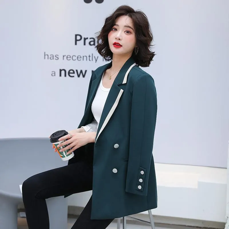 全国通販ok レディーススーツブレザー女性21春秋のエレガントなブレザージャケット女性カジュアルなノッチカラー長袖スーツコートレディースアウター 安い買い Kpgu Ac In