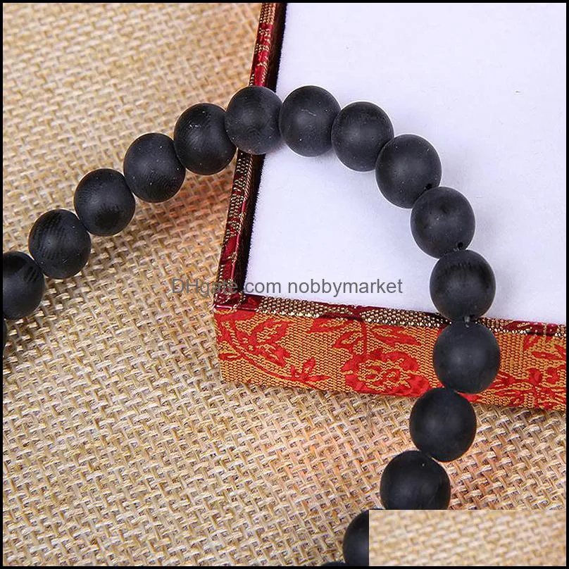Dull Polish Matte Black Onyx Agates Beads Round Natural Stone Beads 15