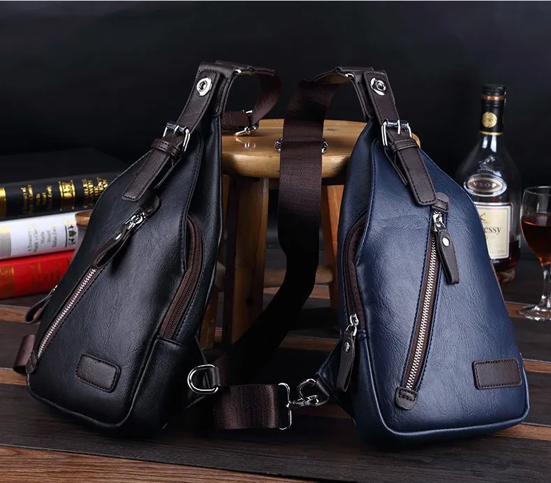 Luxurys manliga väskor läder axel messenger män sling bröst pack crossbody väska för kvinnor bälte handväska