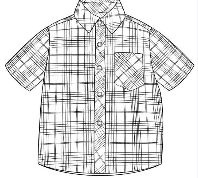 Kid Boy Lapel Collar Figure Embroidered White/Khaki/Plaid Long-sleeve Shirt