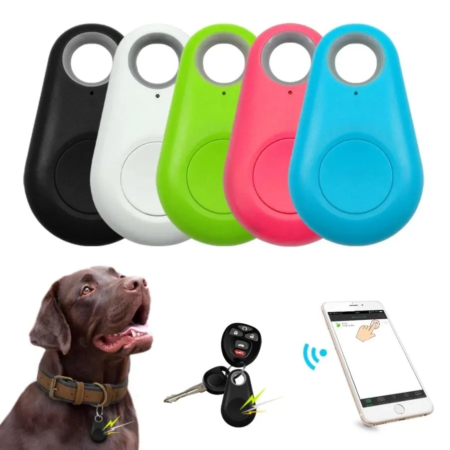 Anti-perte Mini Pet Smart Tracker Bluetooth 4.0 GPS Localisateur d'alarme Porte-clés pour chien de compagnie Chat Enfant Tracker Key Finder Collier 11 couleurs
